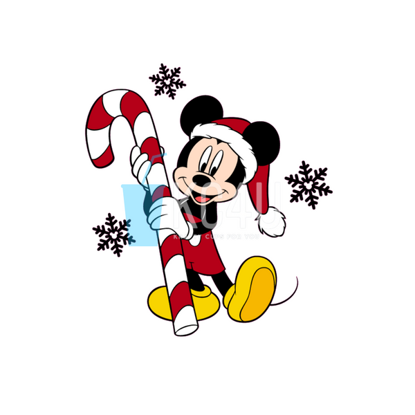 Mouse Candy Cane Decal