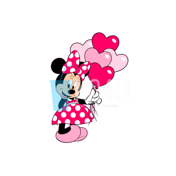 Mouse Heart Balloons Decal