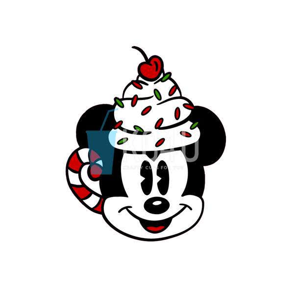 Mouse Xmas Mug Decal