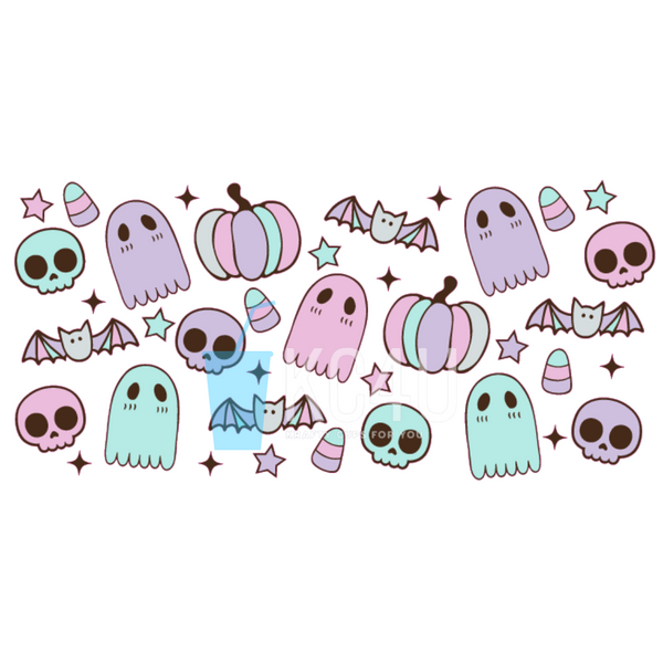 Pastel Halloween Can Wrap