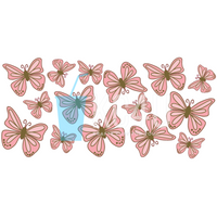 Pink Butterfly Sublimation Can Wrap