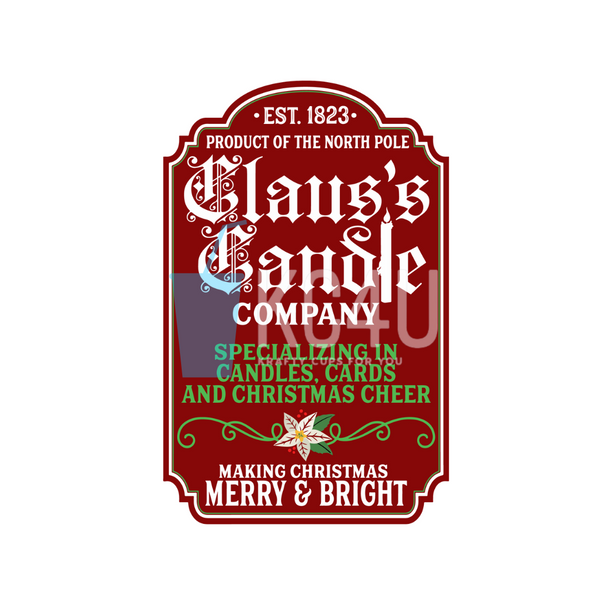 Red Claus Candle Co Decal