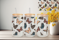 Retro Butterflies UV DTF Can Wrap