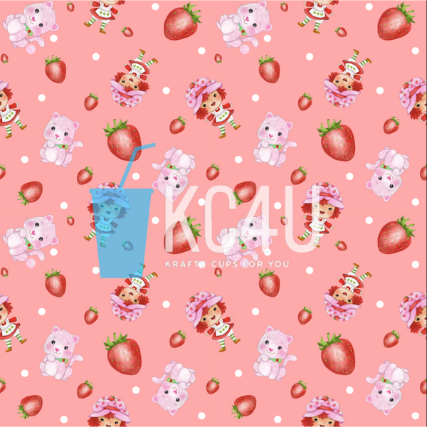 Strawberry Dots Vinyl Sheet