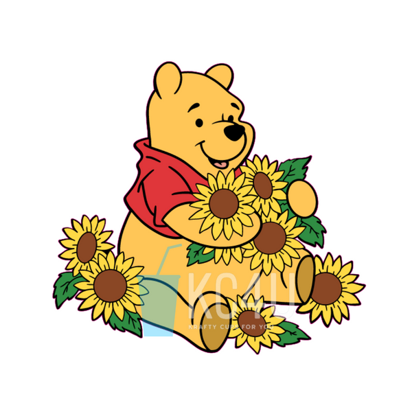 Sunflower Bear Decal
