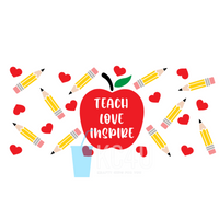 Teach Love Inspire Vinyl Can Wrap