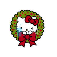 Wreath Kitty Decal