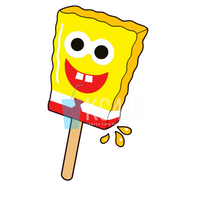 Yellow Sponge Popsicle Decal