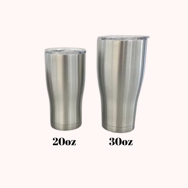 30oz Stainless Steel Tumbler w/handle – Krafty Cups 4 U